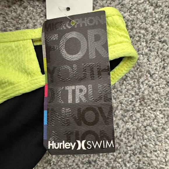 Hurley Swim Bikini Bottom M Swim Rave Neon Spring Break Festival Cheeky Y2K Surf - Picture 3 of 10
